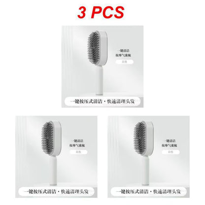 Self Cleaning Hair Brush for Women One-Key Cleaning Hair Loss Airbag Massage Scalp Comb Anti-Static Hairbrush Dropshipping