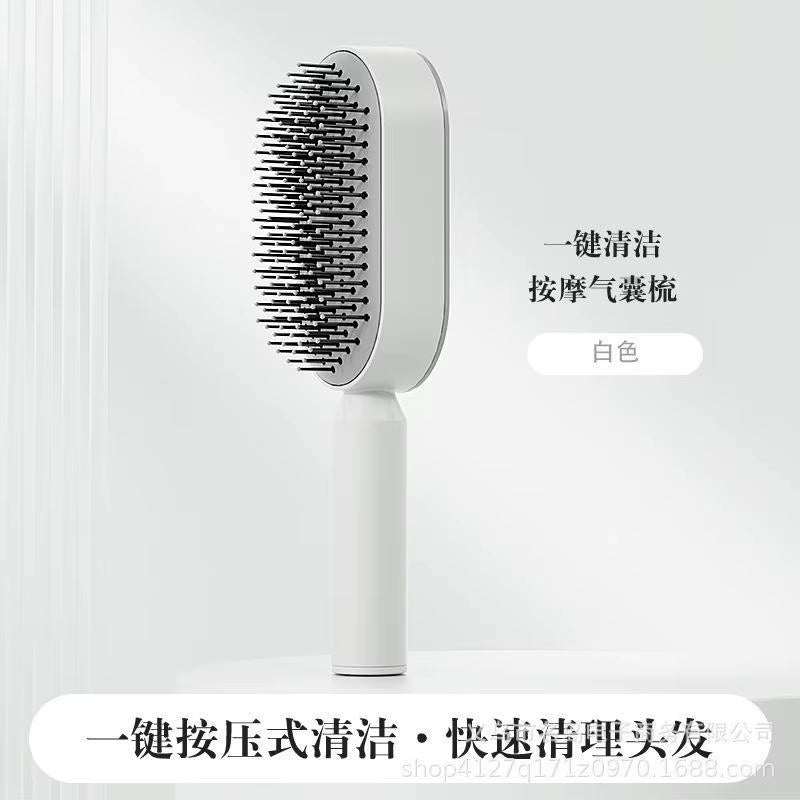 Self Cleaning Hair Brush for Women One-Key Cleaning Hair Loss Airbag Massage Scalp Comb Anti-Static Hairbrush Dropshipping